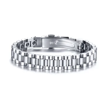 

Wholesale fashion charm cuff bangle stainless steel jewelry magnet bracelet for women