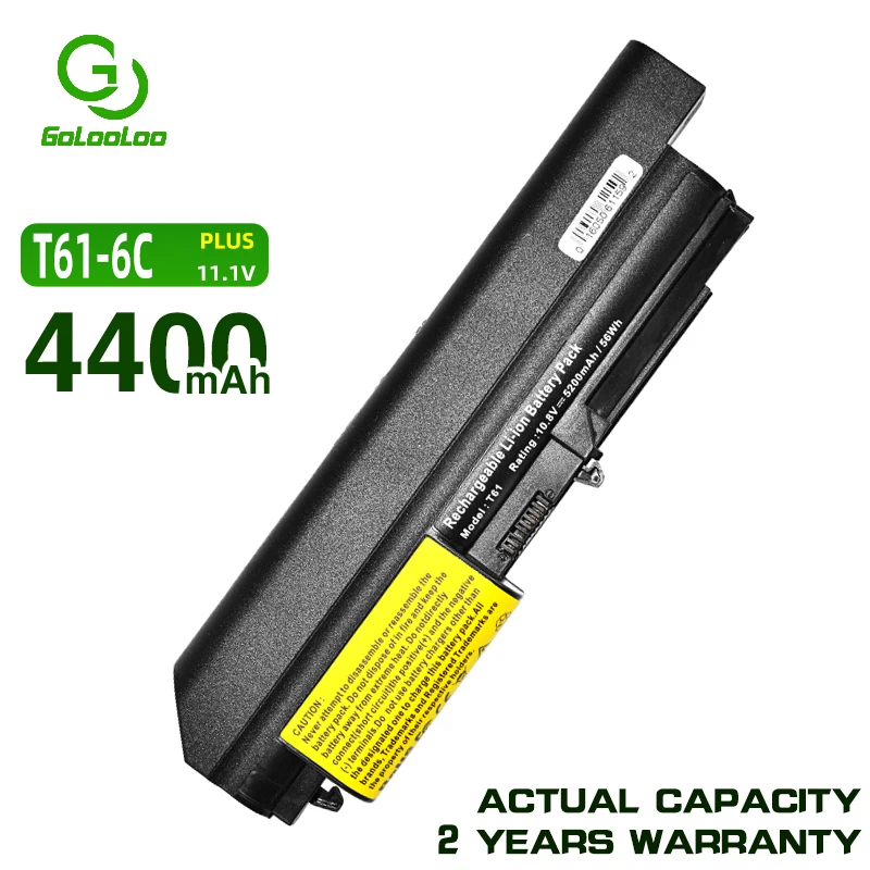 Golooloo 4400 мА/ч Батарея для lenovo ThinkPad R400 R61 R61i T400 T61 T61p 41U3196 42T5226 42T5228 42T4552 42T5225 42T5227|4400mah