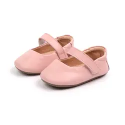Обувь для малышей; повседневная кожаная обувь для новорожденных девочек; нескользящая Мягкая обувь принцессы на плоской подошве; милая