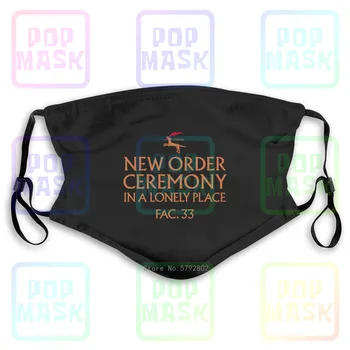 

Dust Mask with Filter Authentic New Order Ceremony In A Lonely Place Fac. 33 Album Cover Washable Reusable Mask