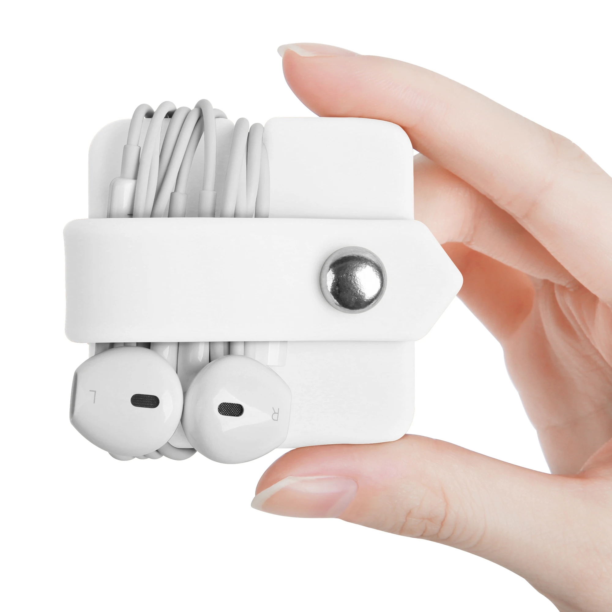 

Winder Headphones Storage Data Cable Winder Silicone Folding Finishing Multicolor White Black Pink Blue Household Car