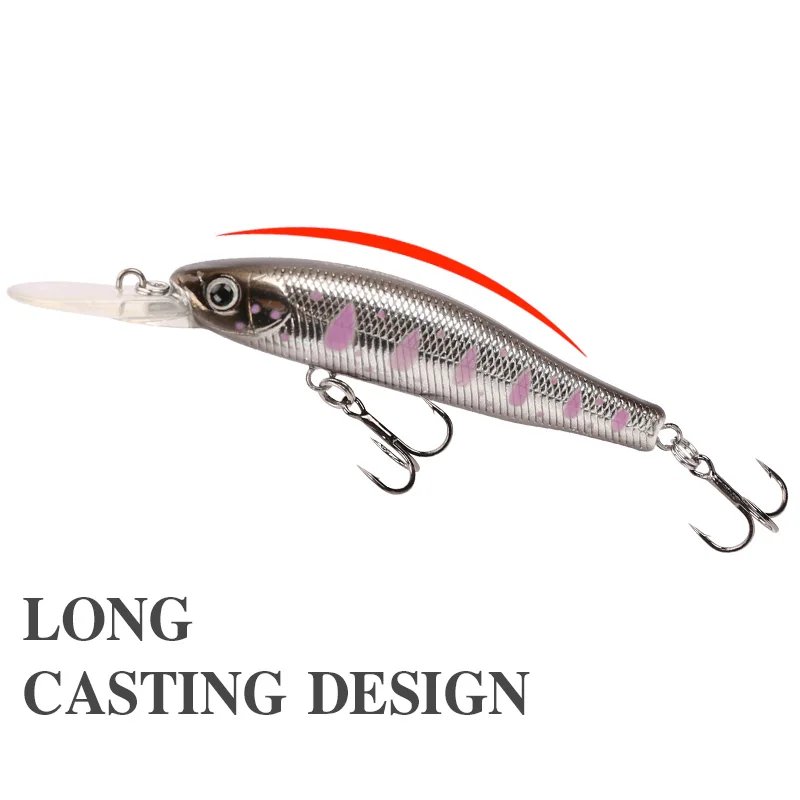 TSURINOYA suspension Приманка Minnow костюм DW49 65 мм 5,5 г 5 шт./3 шт. глубина 1 м магнит Центробежная плавающая наживка приманка