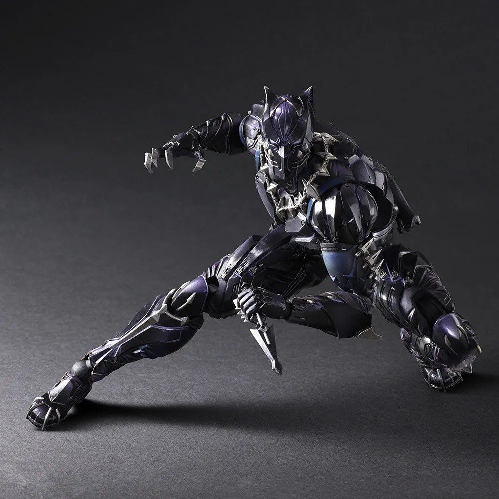 

27CM PLAY ARTS Marvel Avengers Black Panther Super Hero PVC Action Figure Model Toy Collectible Panther figures for gifts
