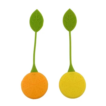 

Tea Strainer Silicone Lemon Design Loose Tea Leaf Strainer Bag Herbal Spice Infuser Filter Tools