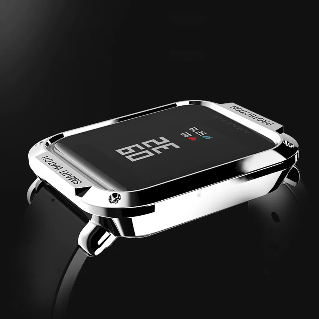 Гальванический чехол для Amazfit Bip защиты бампера Молодежные часы ультра-тонкий чехол из поликарбоната Экран аксессуары, защита экрана в виде ракушки