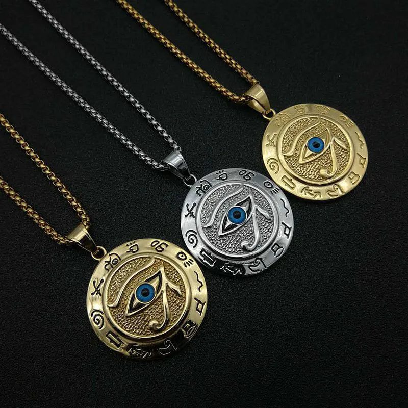 Ancient Egypt Horus Eye Titanium Steel 