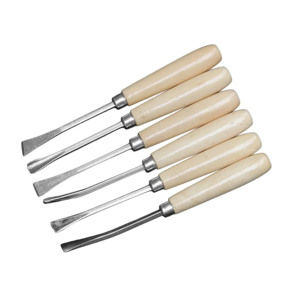 

OUTAD 6PCS/Set Wood Working Carving Chisels Tools Gouge Skew Sculpting Tools Professional DIY Hand Tools For Carpenter