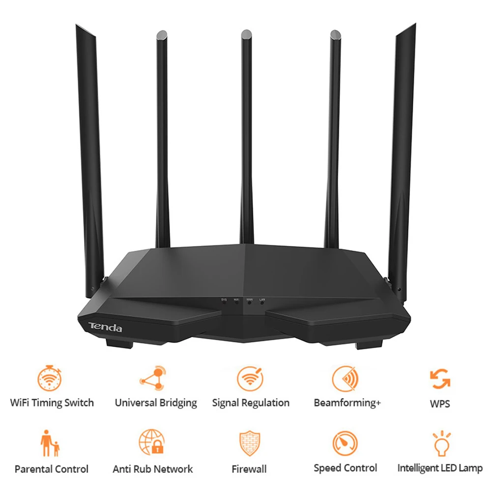 Tenda AC6/AC7/AC8 Смарт двухдиапазонный 2 4G/5G AC1200 Беспроводной Wi-Fi маршрутизатор