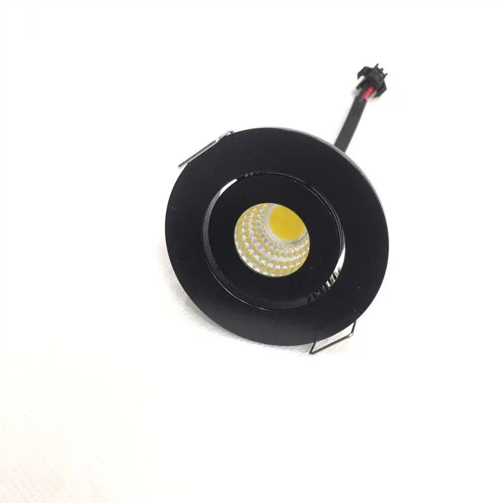 

LightPack Of 10 Mini 3W Spot Black Recessed Led Ceiling Light For Home Cabinet