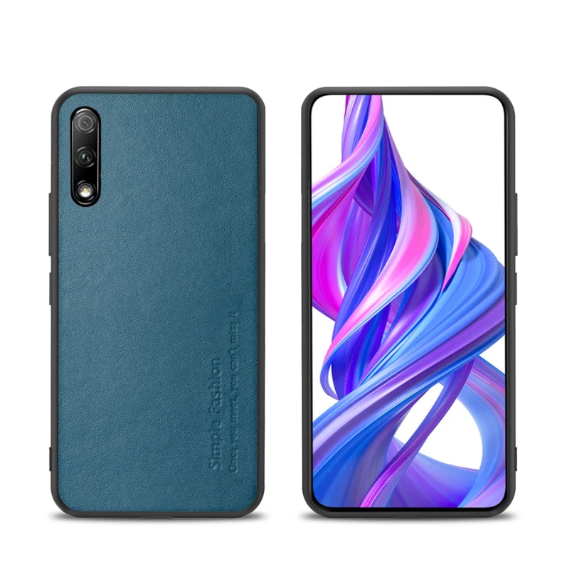 Простой Модный чехол для Honor 9X, чехол s, Ультратонкий чехол из натуральной кожи и силикона, ударопрочный чехол-накладка для huawei Honor 9X, сумки