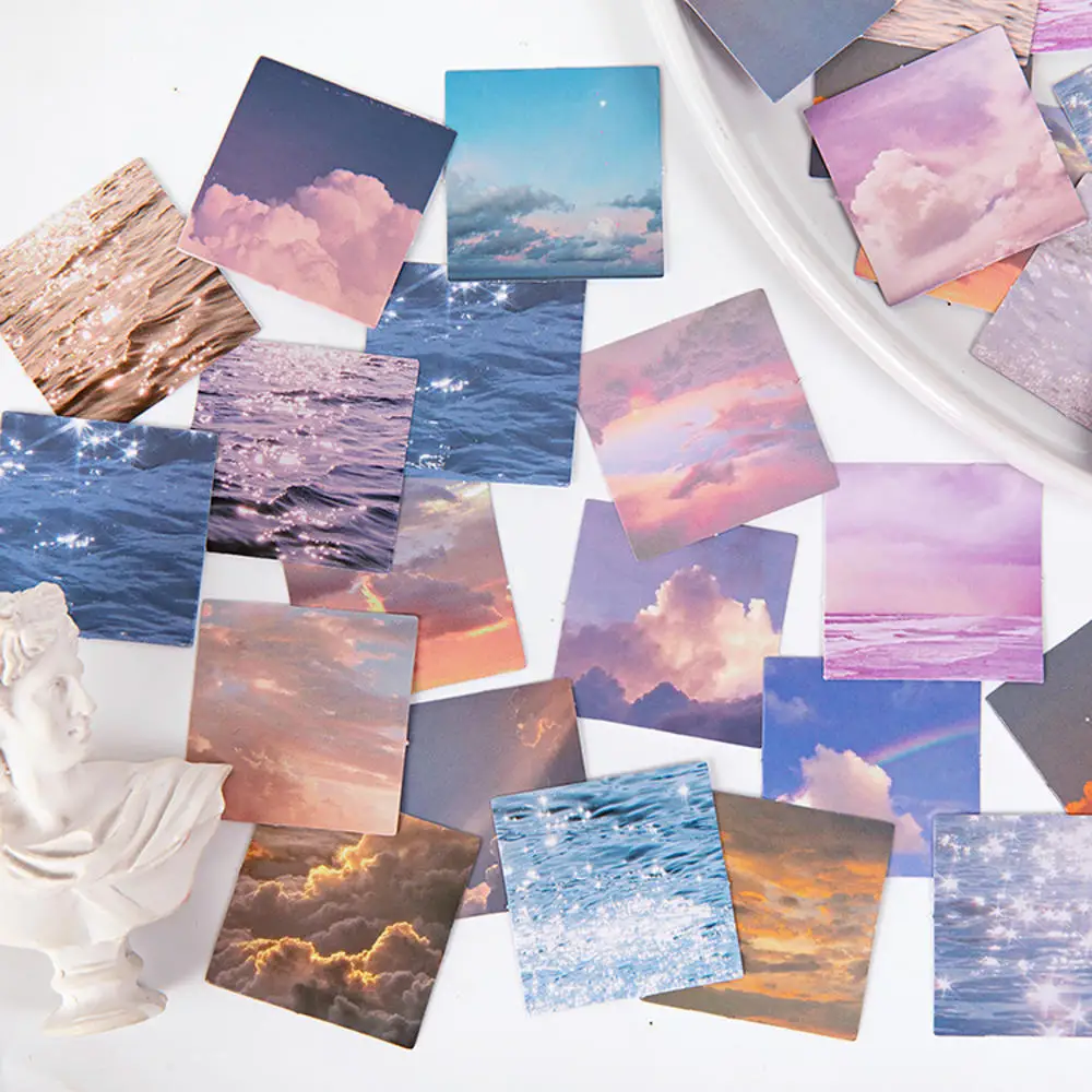 46 Pieces/Box Cloud Between The Star Field Sticker Adhesive Sky Sticker Manual DIY Decorative Seal Paste Scrapbooking afbeelding