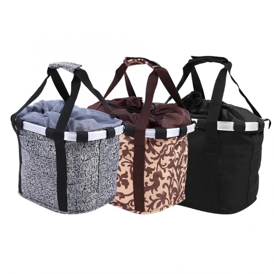 Rainproof Bicycle Basket Bike Front Frame Bag Carrier Hand Bar Storage Pouch Folding Basket For Bike Accessory