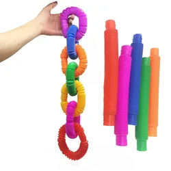 Tubo de plástico corrugado para aliviar la ansiedad y el estrés, juguete sensorial para niños de 3 a 5 años, 1 unidad