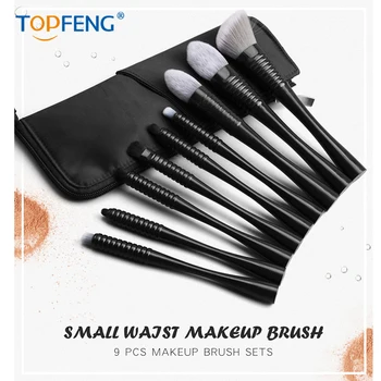 

Makeup Brushes 9Pcs Makeup Brush Set Premium Synthetic Kabuki Brush Cosmetics Foundation Concealers Powder Blush Blend