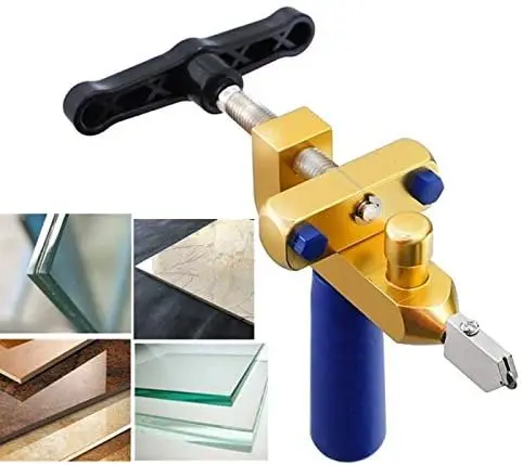 Aluminum Alloy 2 in 1 Glass Cutter 3-15mm Glass Cutting Ceramic Tile Scribing Hand-Held Diamond Cutters Glass Cutter