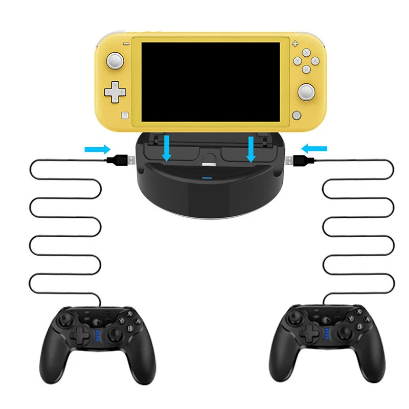 Подставка для зарядки кулер Внешний USB порт контроллера для nintendo Switch Lite Mini