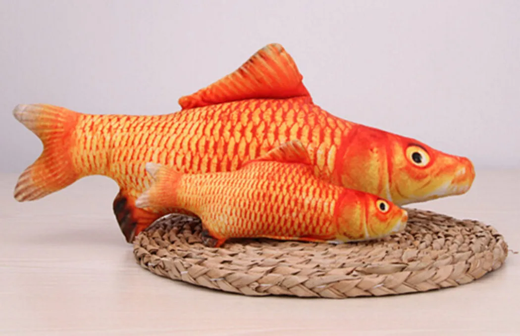 Мягкая Плюшевая креативная 3D игрушка в форме карпа, рыбы, кошки, подарки, рыба-кошка, мягкая подушка, кукла, имитация рыбы, играющая игрушка для питомца