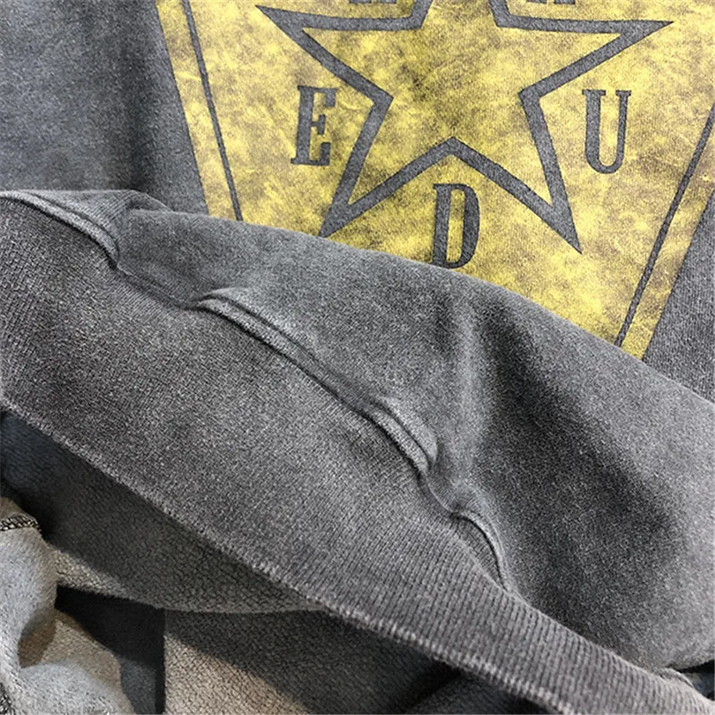 Новые мужские и женские толстовки Rhude свитшоты винтажные повседневные плотные RHUDE худи с логотипом в виде орла мотоцикла