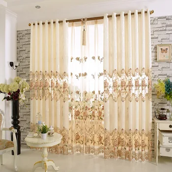 

Luxury Europe Embroidered Window Curtain For Living Blackout Bedroom Decor Treatment Window Curtain Home Drapes Room