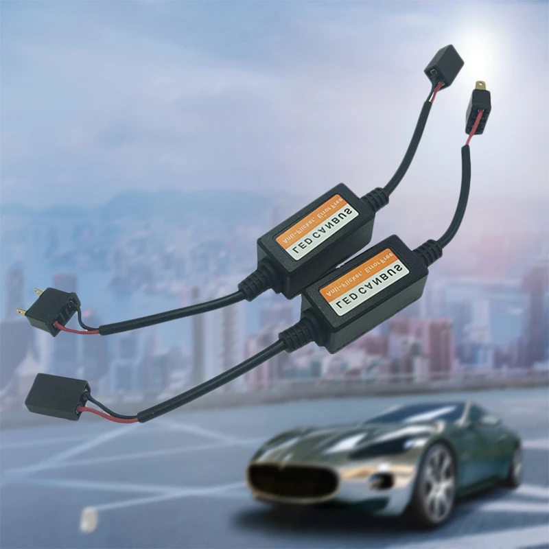 

2PCS H7 Car LED Headlamp Decoder Canbus Anti-Flicker Error Free Decoder EMC Error Free Resistance Eliminator 12V