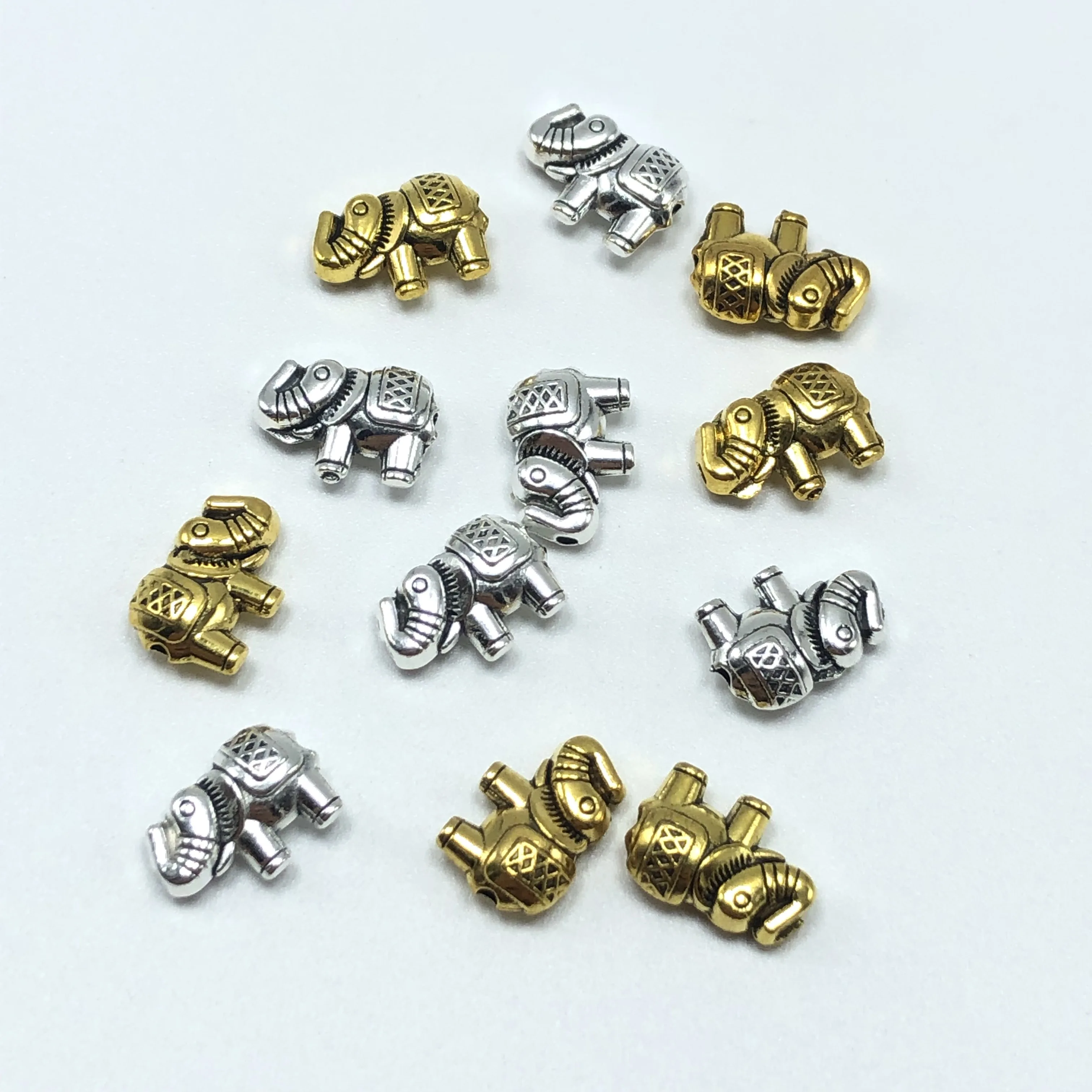 

25pcs small animal elephant beads charm jewelry DIY handmade bracelet necklace jewelry accessories