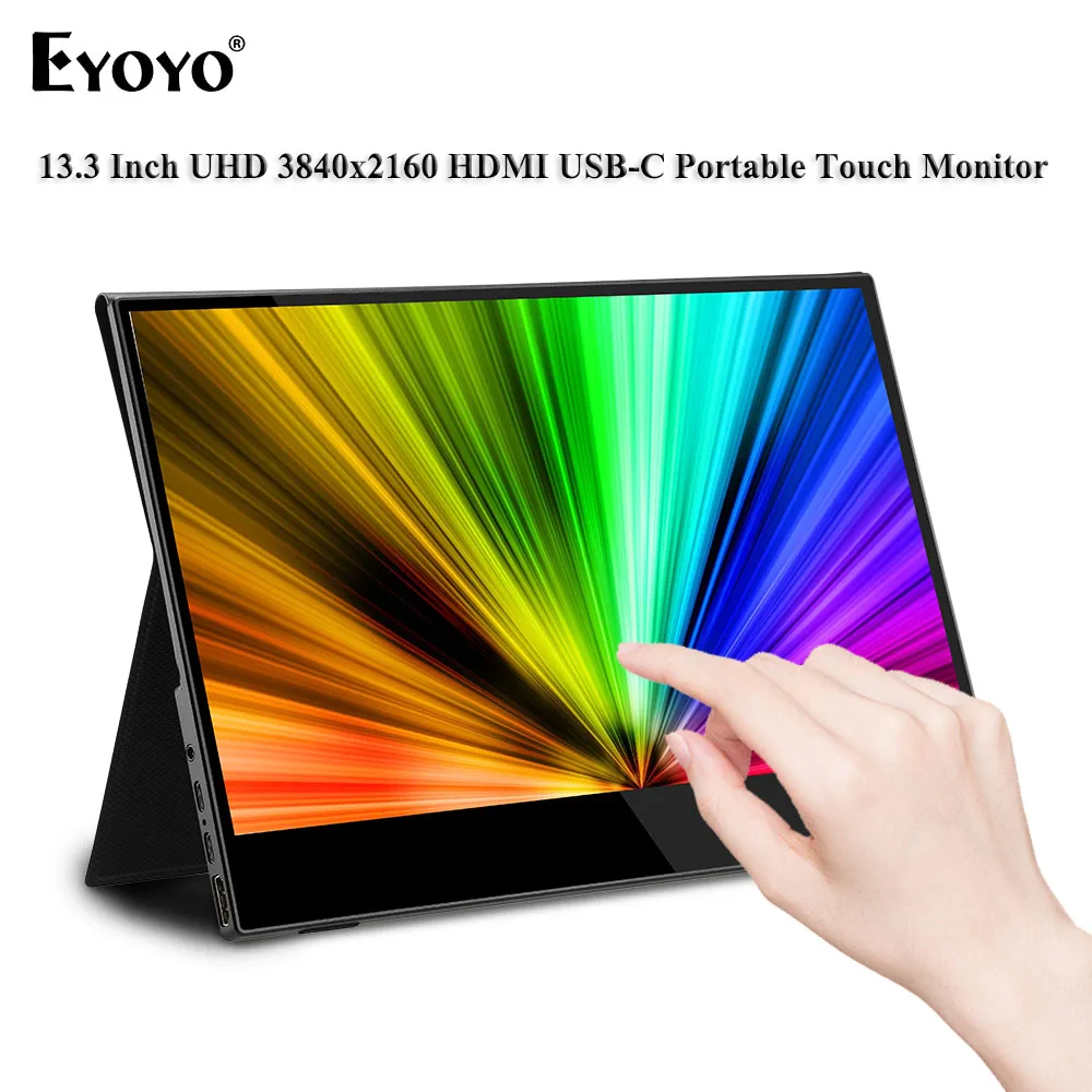 Портативный игровой ЖК дисплей Eyoyo EM13U экран UHD 4k 13 3 дюйма USB C HDMI 3840x2160 секунды для
