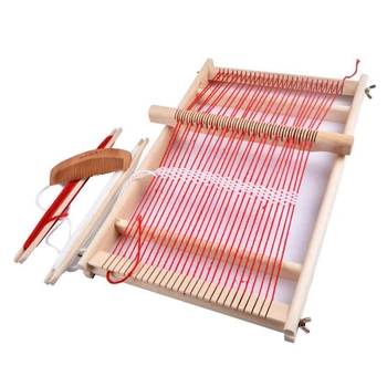 

Knitting Machine Educational Children Durable Diy Wooden Frame Gift Toy Assemble Weaving Loom Handcraft Easy Operate Traditional