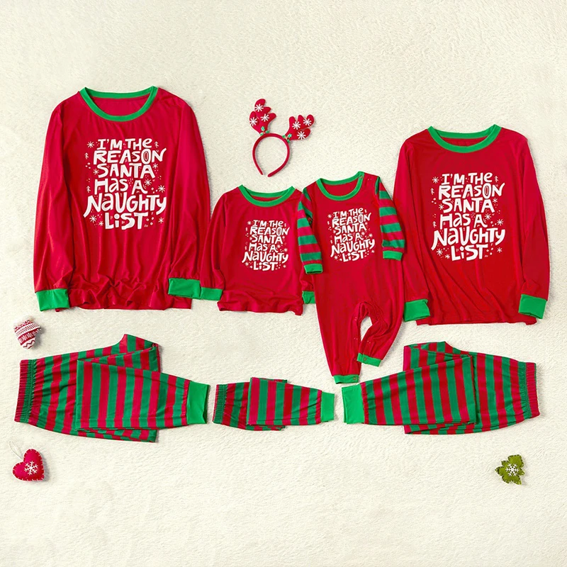 New Outfits Christmas-Pajamas Family Matching Sleepwear Girl Kids Son Boy Mom Dad Set New-Year dV5bxV7gw