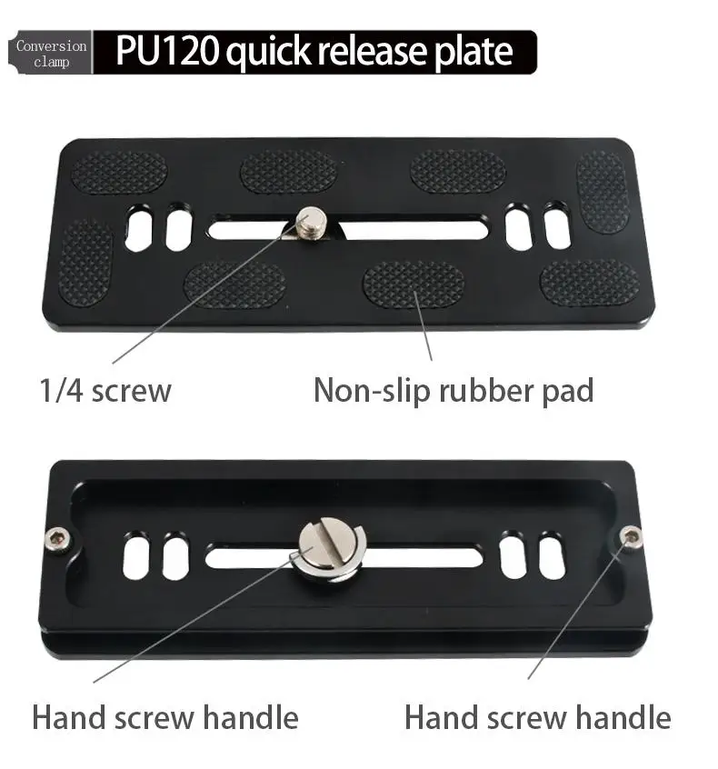 BEESCLOVER зажим из алюминиевого сплава для quick release plate QR-120 Зажим адаптер для quick release plate 1/4in 3/8in r60
