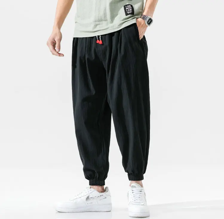 Men's Joggers Harem Pants Man Black Comfortable Pant 2022 Summer Casual Streetwear Loose Trouser Japanese Trendy Sweatpants khaki pants