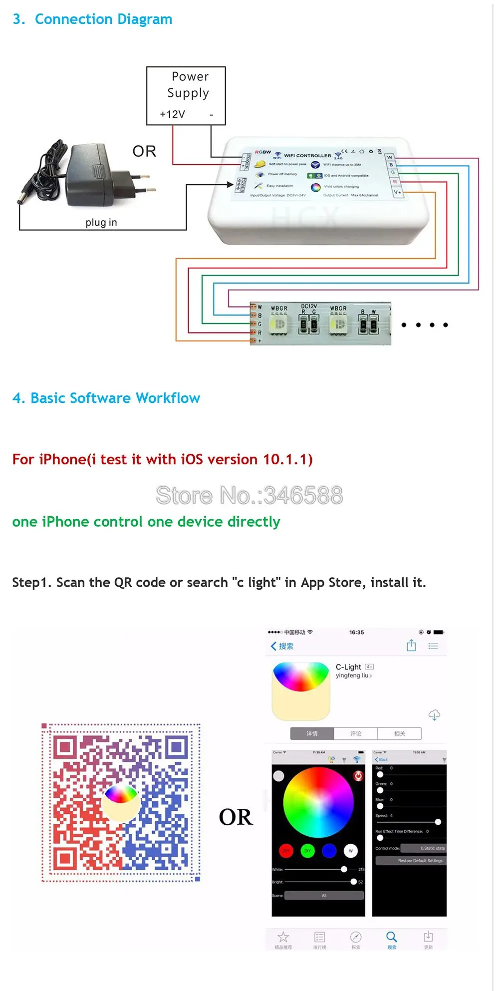 H802 WiFi RGBW светодиодный контроллер iOs Android APP WiFi светодиодный контроллер DC5V-24V вход 6A* 4CH выход для 5 в 12 В 24 В RGBW Светодиодная лента