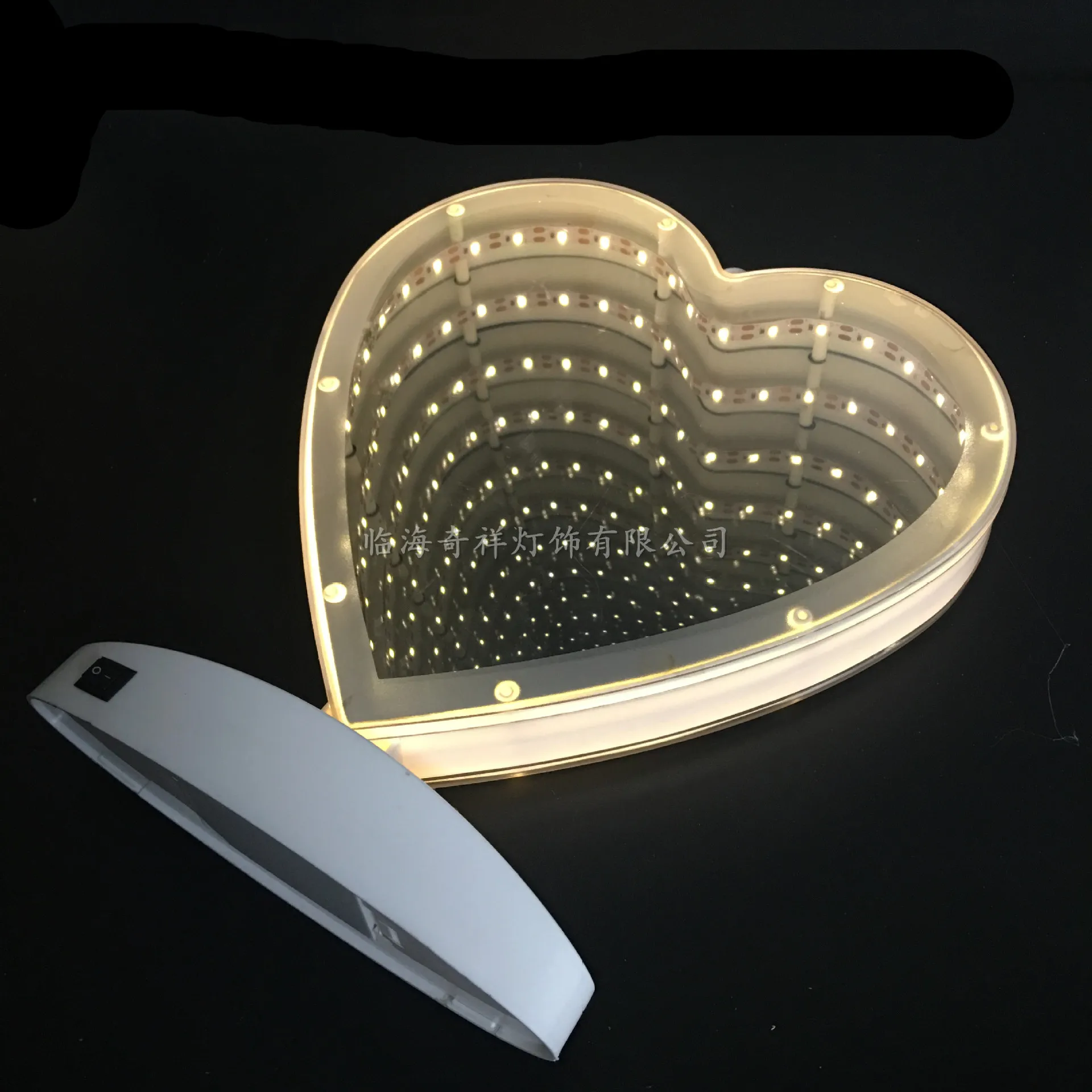 3D шестиугольная батарея USB двойного использования двухстороннее зеркало туннель свет ремень База время мечтательный романтический фон маленький ночник