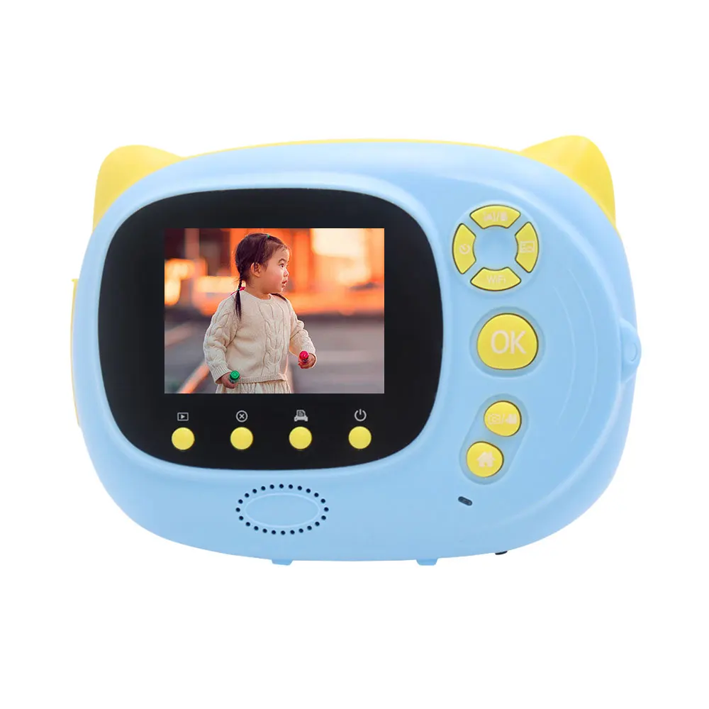 

Mini Cute Cartoon Video Camera Photo Printing 15 Mega Pixels 1080P with 2.4 Inch TFT IPS Screen Flash Mode Gifts for Children