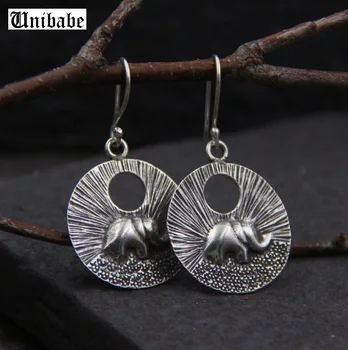 

Pure Silver 925 Thai Silver Fashion Brand Small Elephant S925 Earrings Elephant Handmade Silver