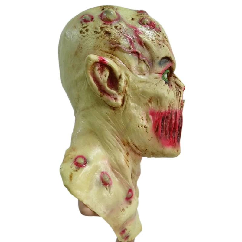 Halloween Zombie Mask Props Grudge Ghost Hedging Zombie Mask Realistic Masquerade Halloween Mask Long Hair Ghost Scary Mask