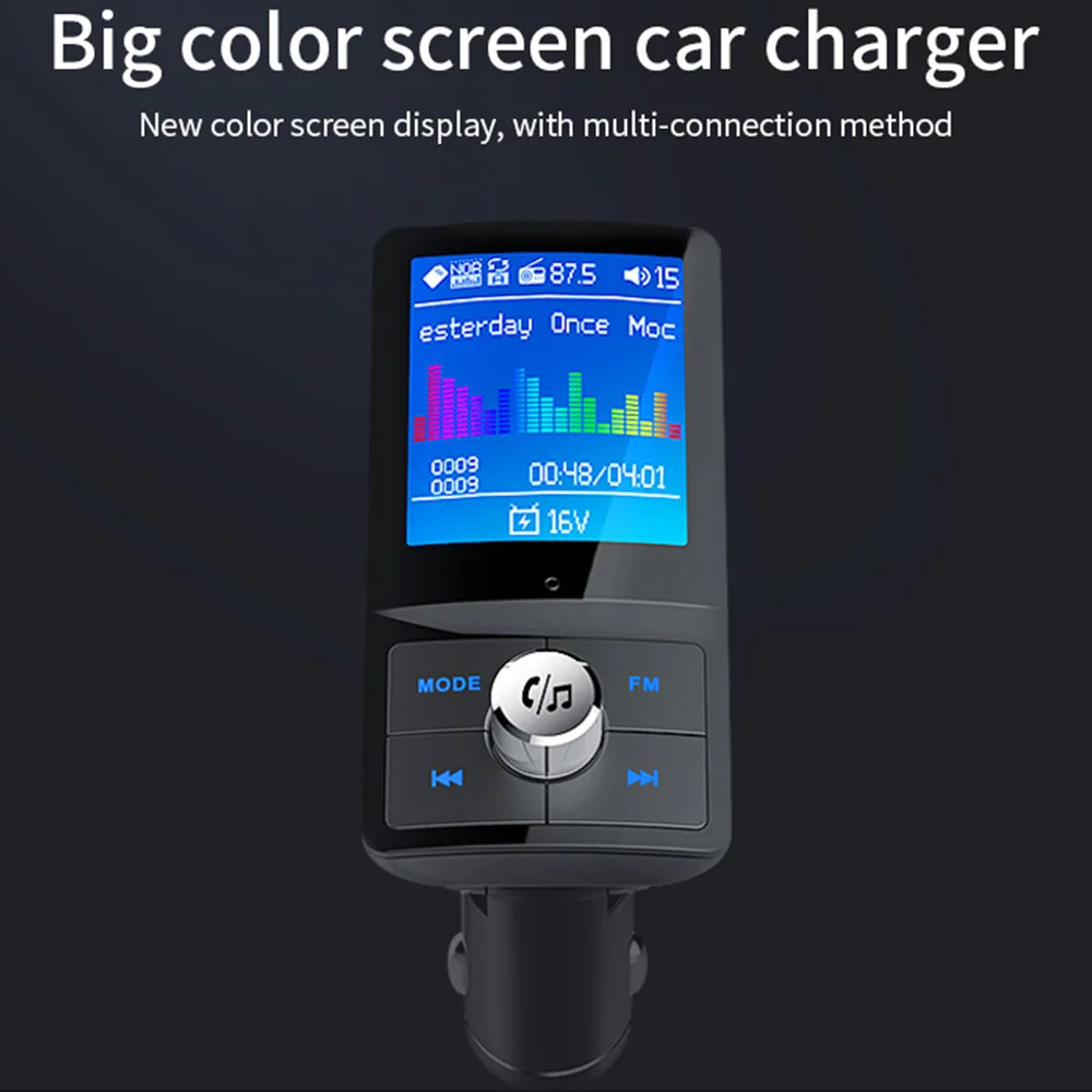 1,7" ЖК-Автомобильный MP3-плеер автомобильный Bluetooth fm-передатчик Aux In Music Bluetooth 4,2 Handsfree автомобильный комплект 2-USB зарядное устройство