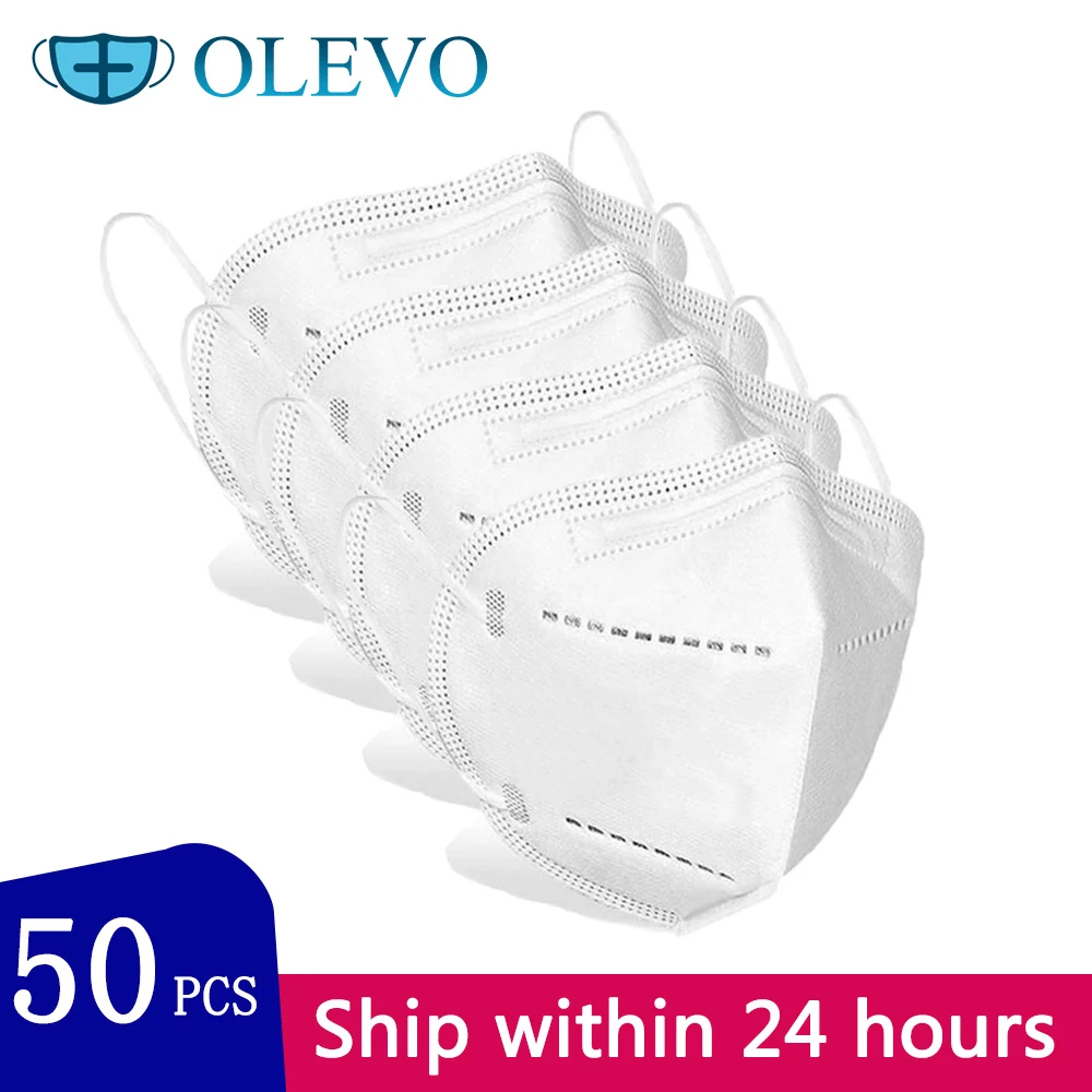 

50PCS Dust Mask Breathable KN95 Mask Anti-fog Strong Protective Face Mask 5Layer Mask 95% Filtration Rate Reusable Free Shipping