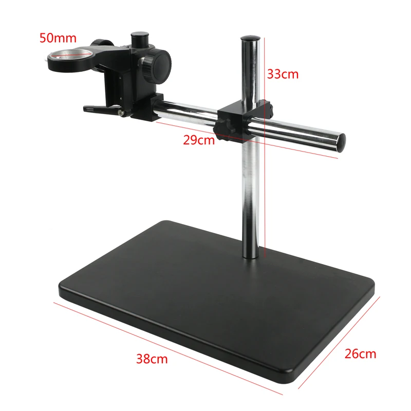 HDMI USB Video Microscope Camera Adjustable Boom Table Working Stand Holder + 50mm Ring Holder + Multi-axis Adjustable Metal Arm afbeelding