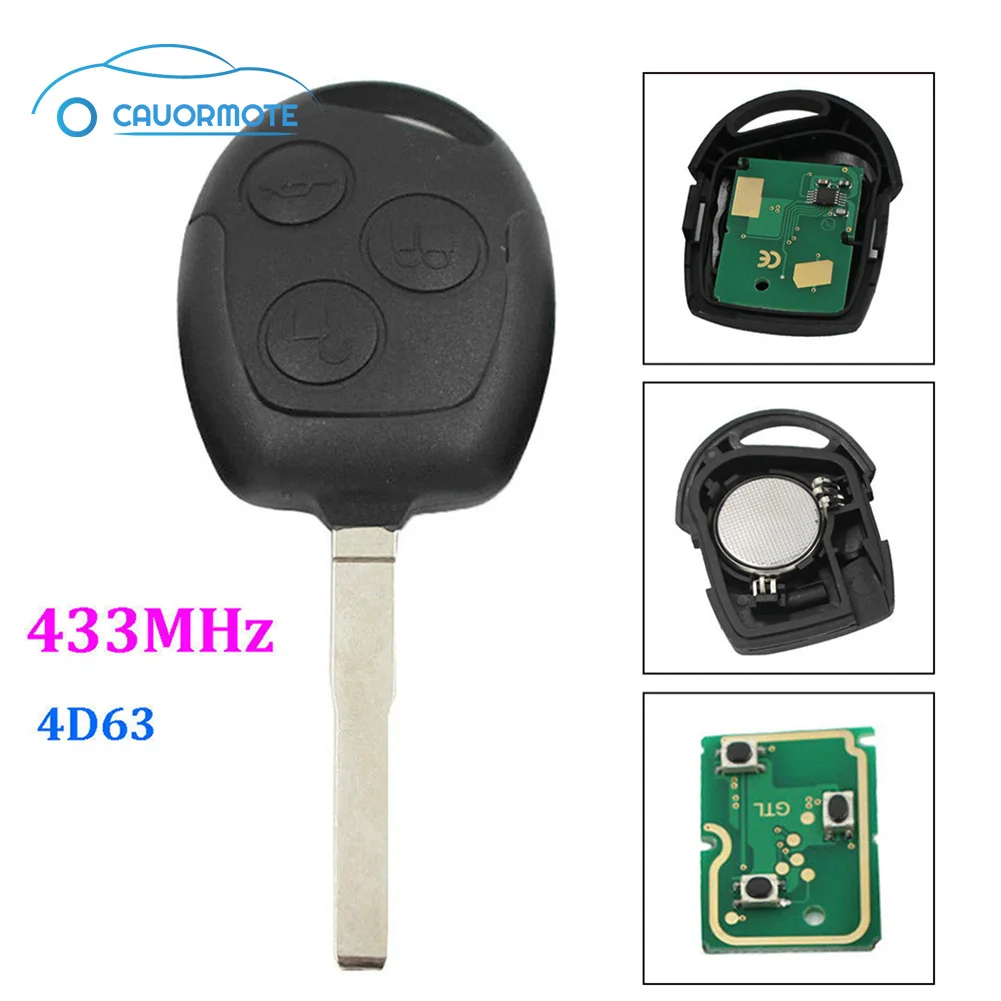 3Buttons Remote Car Key 433 MHZ HU101 For Ford Focus 2005 2006 2007 2008 2009 2010 2011 for Fiesta 2012 | Автомобили и мотоциклы