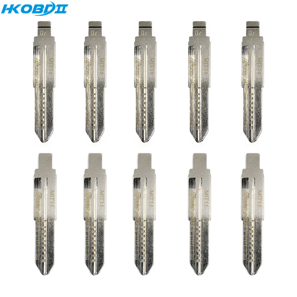 HKOBDII 10/50/100 шт MIT11 для MITSUBISHI Uncut #07 NO.07 Blade 07 2-в-1 LiShi Автомобильный ключ лезвие со