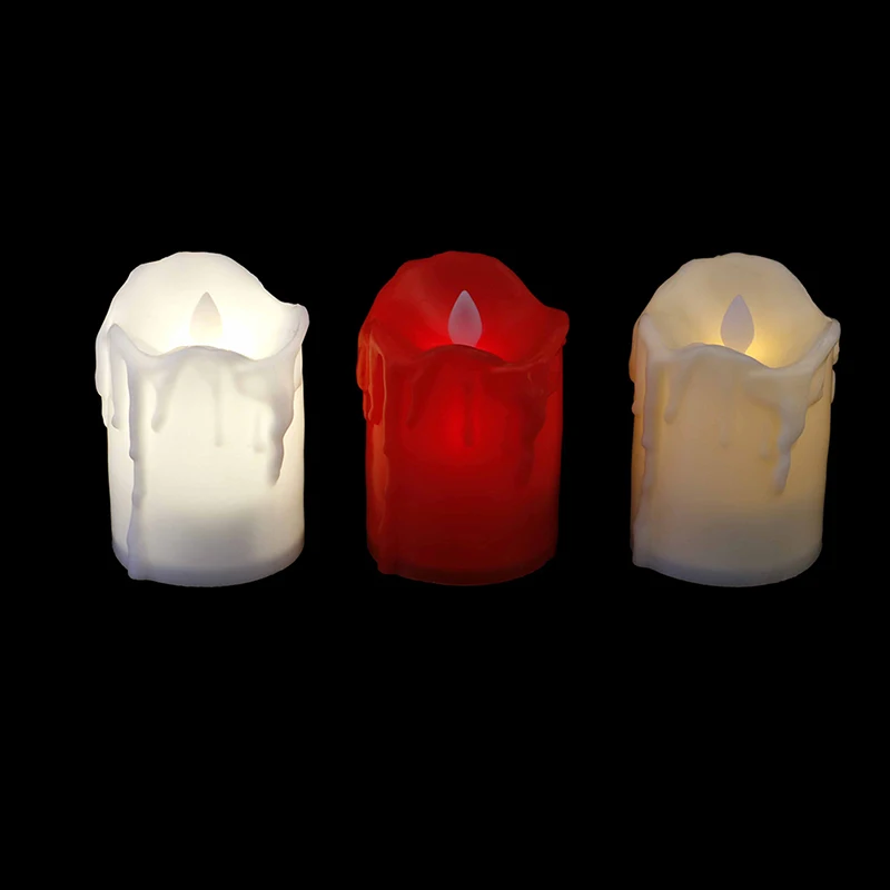 

1pc New LED Battery Powered LED Multicolor Candle Lamp Simulation Color Flame Flashing Light Home Party Decoration