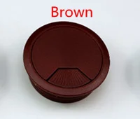 2 шт., 50 мм, АБС-пластик, отверстие для кабеля, круглый стол, кабельная втулка для компьютерного стола, защита провода, органайзер, мебельная фурнитура - Цвет: Coffee colour