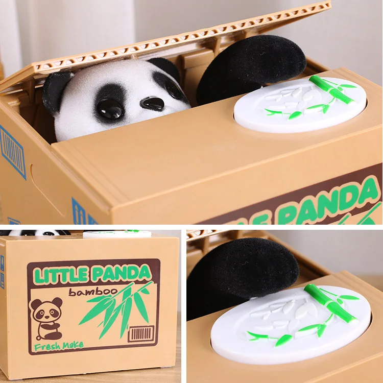 Hot Sale Vocal Mischief Saving Box Automatic Stealing Coins Cartoon Panda/Dog/Mouse Piggy Bank