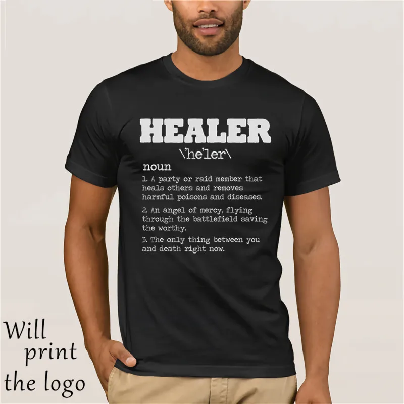 

Healer RPG Gamer T Shirt - Video Game MMORPG PC Gamer WoW Horde Alliance Rogue Fashion Unique Classic Cotton Men T-Shirt