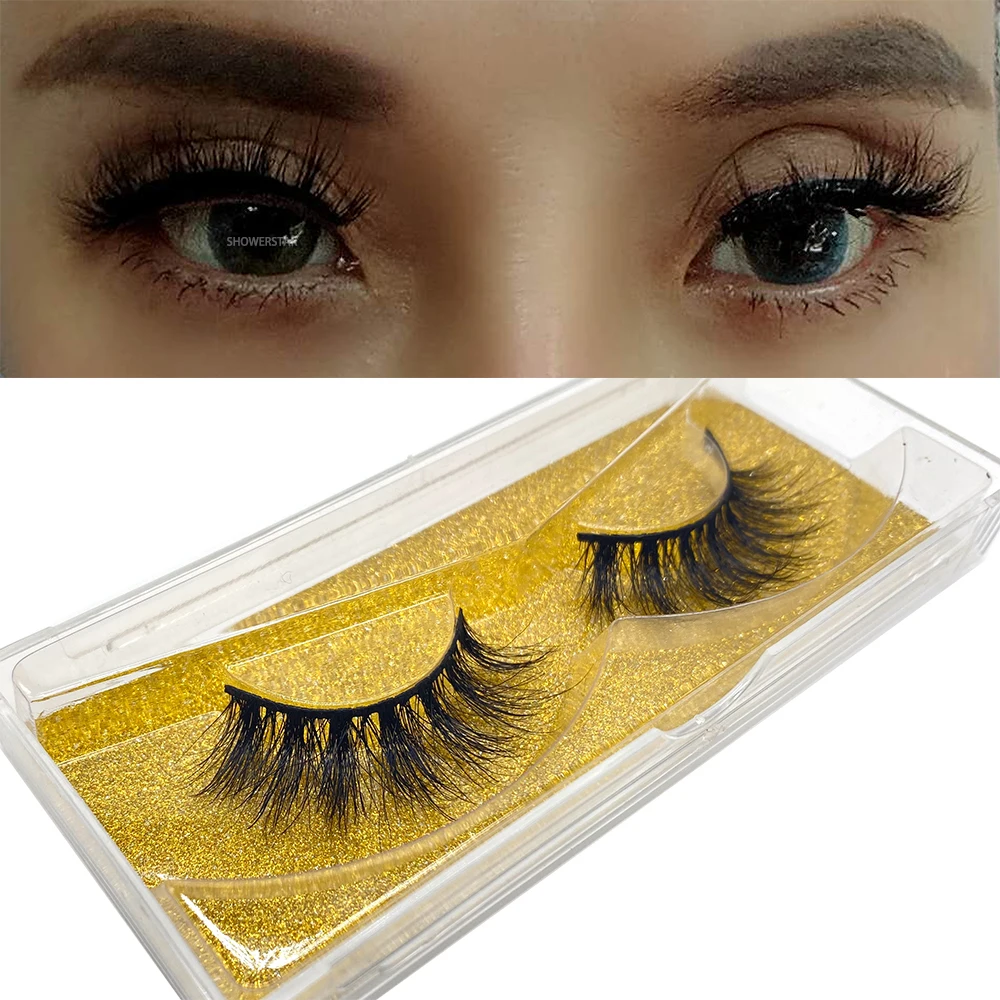 

3D Mink False Eyelashes Natural Long 17mm Fluffy Curl Embellish Curvatur Style Comfortable Lifelike A14 A21 D808