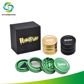 

Tobacco Grinder 4 Layers 56mm Aluminum alloy Herb Weed Crusher Cigarette Detector Tobacco Piece SPice Coffee Mils Scraper Smoke