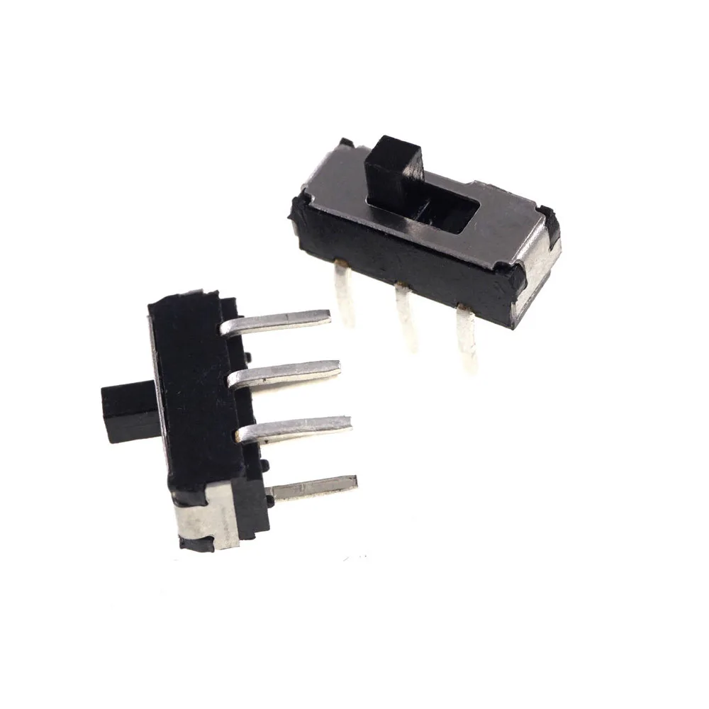 10 шт. миниатюрный ползунковый переключатель 6 Pin 2P2T DPDT ON-вертикальный сквозное