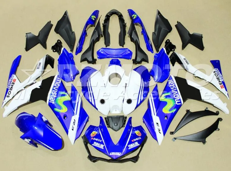 ABS инжекторный обтекатель комплект для Yamaha YZFR3 YZFR25 YZF R3 R25 Полный обтекатели комплекты Cowling Movistar