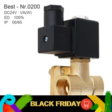 1/2 ''Соленоидный клапан для воды DC 24V латунный Электрический Соленоидный клапан нормально закрытого типа Соленоидный клапан для газа