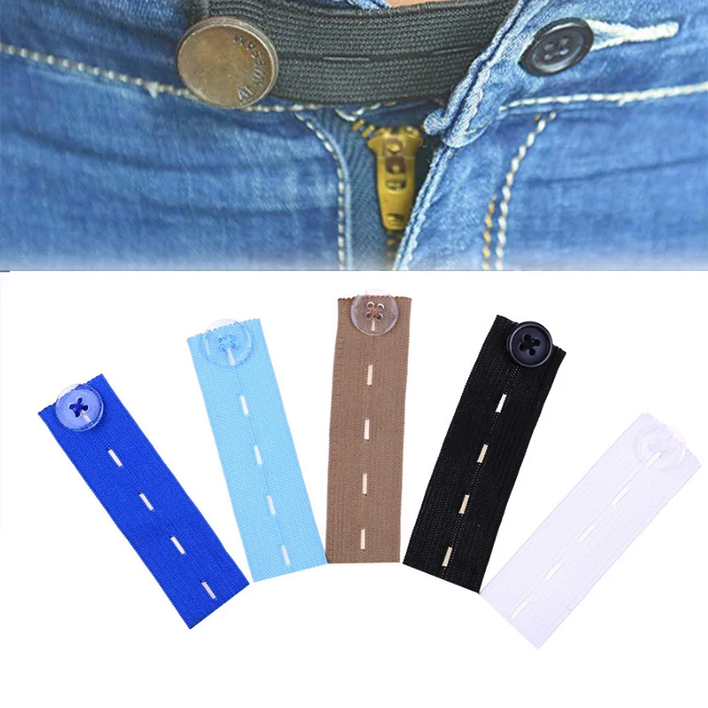 1pcs Pants Belt Extension Buckle Elastic Adjustable For Women Men Pants